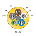 CABLE(4+1)X0.34-XX-PUR-YE-100M/TXY